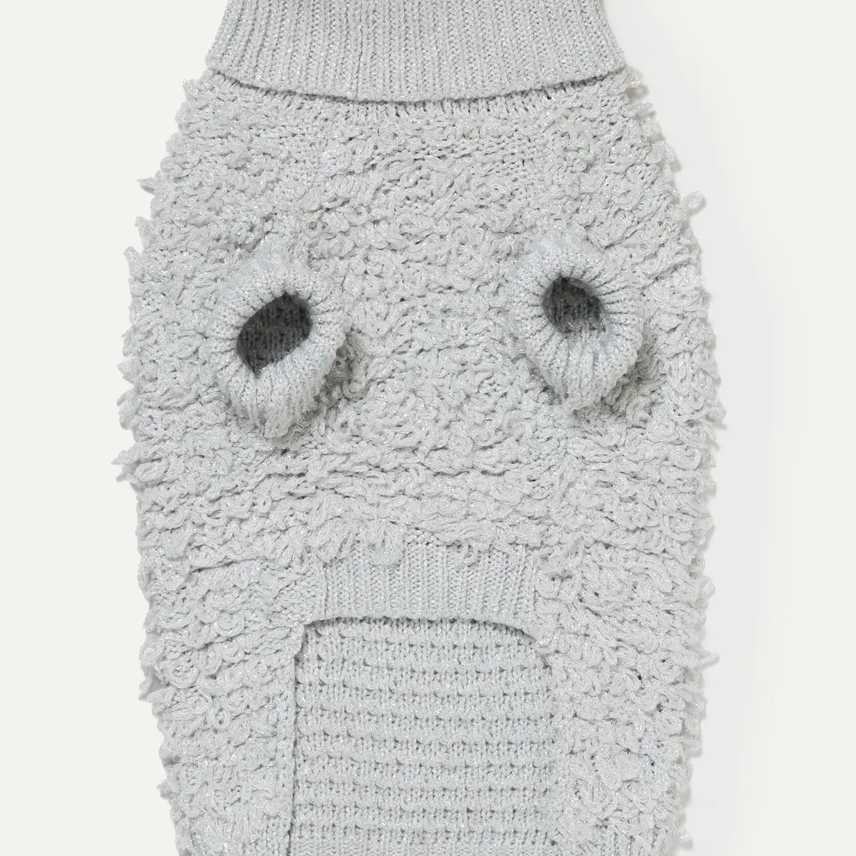 Pull en tricot bouclé métalisé