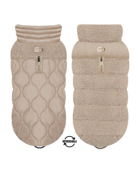 Doudoune Amelia beige reversible